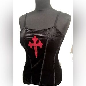 Raven (90s Brand): Black and Red Tank Top